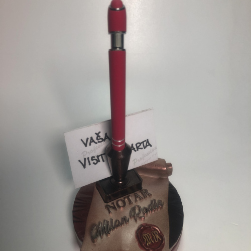 Stalak za Visitkarte sa posvetom